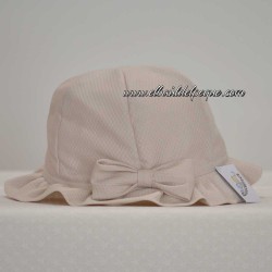 Gorro Niña Beig de Pique con lazo