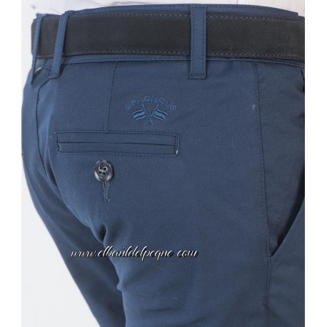 Pantalón Niño Chino Gabardina Marino Spagnolo
