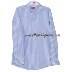 Camisa Niño Celeste Rayas Rosas de Varones One