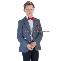 Camisa Niño Celeste Mil Rayas con Gemelos de Varones 2