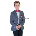 Camisa Niño Celeste Mil Rayas con Gemelos de Varones