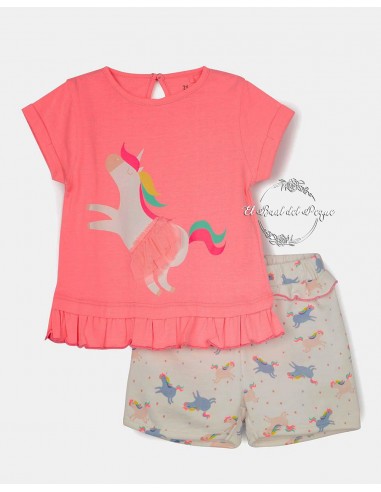 Camiseta y Short Niña Bebé Unicornios de Zippy Moda Infantil