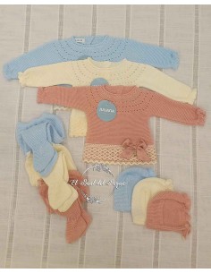 Conjunto 3 Piezas Punto Canesú Calado Bolillo de Juliana