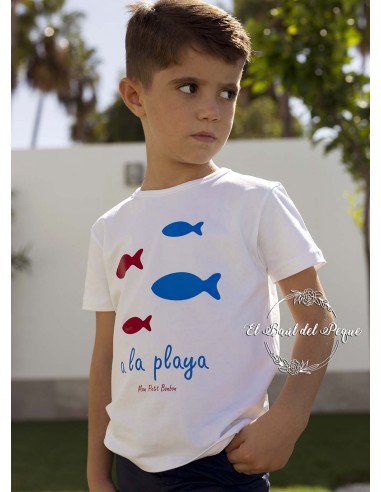 Camiseta Niño Colección Peces de Mon Petit Bonbon