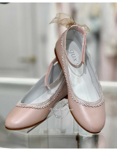 Zapato Gilda Ceremonia Niña Rosa Nude de Gux´s