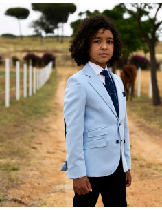 Americana Niño Celeste con Codera de Varones