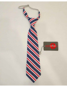 Corbata Niño Marino Rayas Rojas de Varones