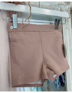 Pantalón Corto Niño Ceremonia Rosa Palo Julietas 2