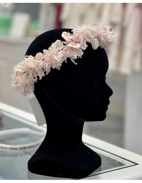 Diadema Ceremonia Comunión Flores Juana Sánchez