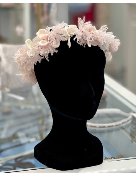 Diadema Ceremonia Comunión Flores Juana Sánchez