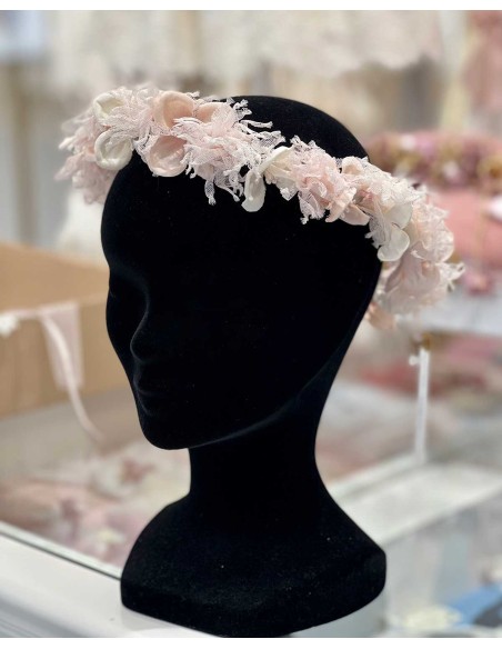 Diadema Ceremonia Comunión Flores Juana Sánchez