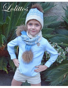 Gorro y Bufanda Unisex Colección Blue de Lolittos 2