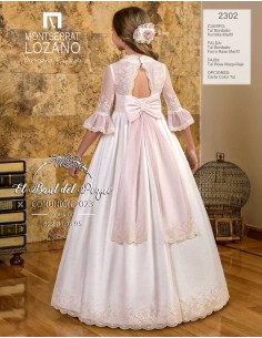 Vestido Comunión Tul Bordado Montserrat Lozano 2023 2