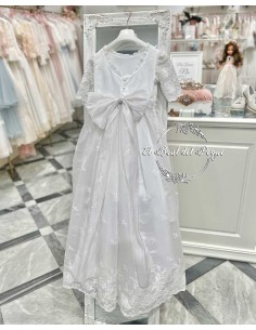 Vestido Comunión Niña Bordado Blanco Amaya 2