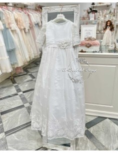 Vestido Comunión Niña Bordado Blanco Amaya
