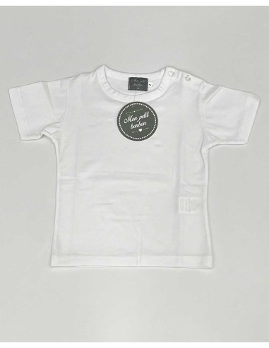 Camiseta Niño Blanca Básica Mon Petit Bonbon