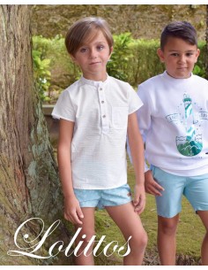 Conjunto Niño Verde Agua Colección Snorkel de Lolittos