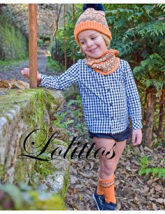 Pantalón Corto y Camisa Niño Vichy Bear Lolittos Moda Infantil 2