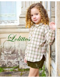 Pantalón y Camisa Niño Bebé Colección Militar Lolittos Verde Safari 2