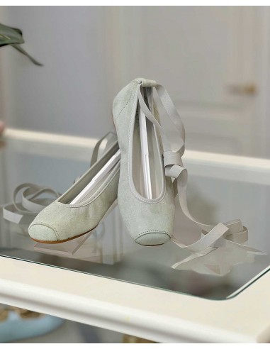 Bailarina Niña Ceremonia Ante Salvia Verde Gux´s Shoes