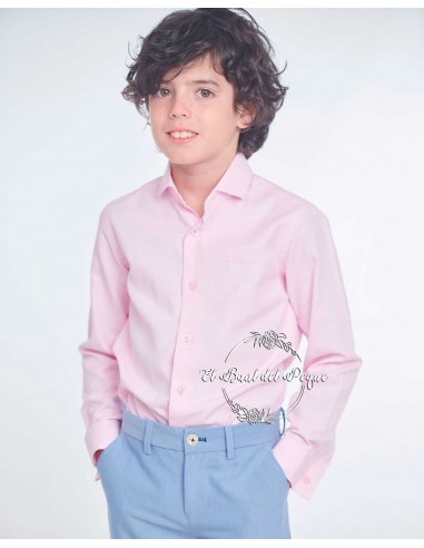 Camisa Niño Cutaway Rosa Spagnolo Moda Infantil