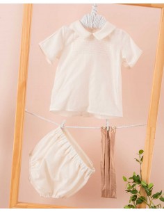Conjunto Niño Bebé Ceremonia Basmartí Crudo Puppy