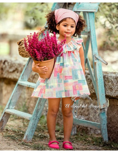 Vestido Bebé Niña Multicolor Yoedu Moda Infantil Familia Corales