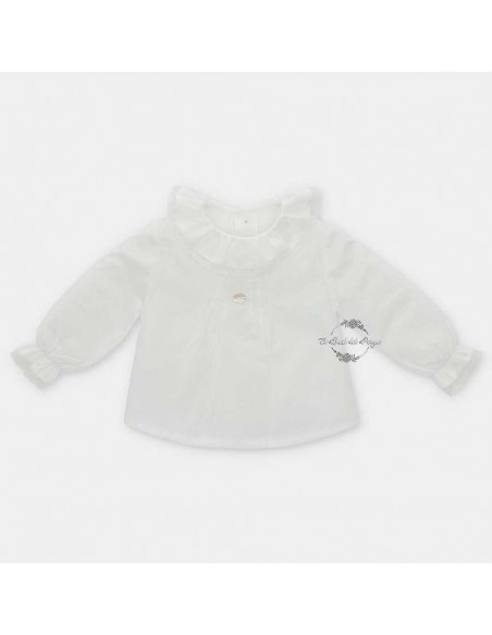 Blusa Tela Bebé Unisex 100% Algodón Martín Aranda Crudo Pinza