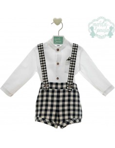 Conjunto Bebé Niño Pantalón Corto Marta y Paula Familia Bombay 2