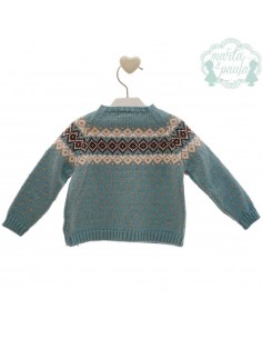 Jersey Bebé Niño Greca Marta y Paula Familia Delhi Turquesa 2