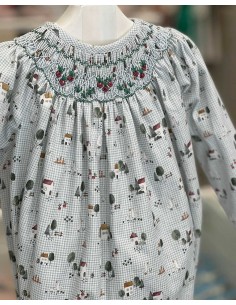 Pelele Bebé Pixie Multicolor Casitas Bordado a Mano Tartaleta 2