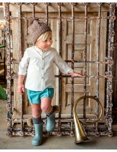 Conjunto Bebé Niño Marta y Paula Manila Verde Empolvado 2