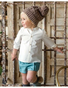 Conjunto Bebé Niño Marta y Paula Manila Verde Empolvado