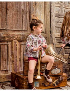 Conjunto Short Bebé Niña Marta y Paula Familia Hanoi Buganvilla 2