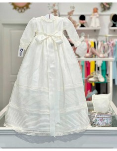 Faldón Plumetti Cristal Cristianar Bautizo Unisex y Capota Charo