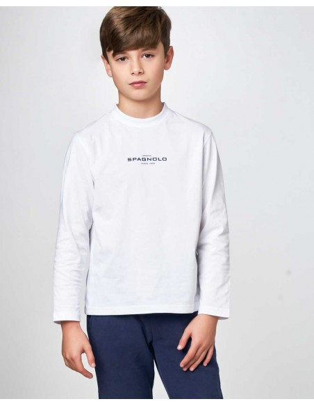 Camiseta Niño Blanca Spagnolo Moda Infantil Kids