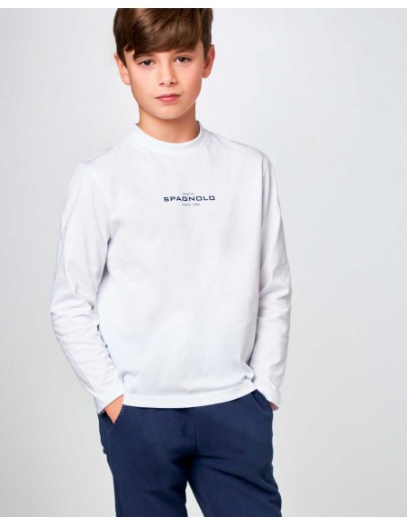 Camiseta Niño Blanca Spagnolo Moda Infantil Kids