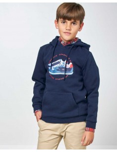 Sudadera Zapatillas Niño Capucha Azul Marino Spagnolo