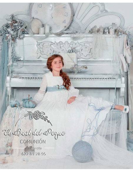 Vestido Comunión Espejito de Mercedes de Alba Colección 2025