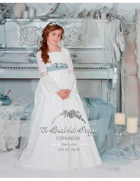Vestido Comunión Espejito de Mercedes de Alba Colección 2025