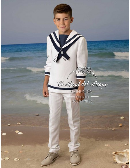 Marinero Comunión Niño Blanco y Marino Amalio Rubio Comuniones
