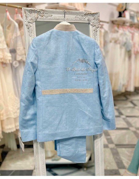 Traje Almirante Comunión Niño Mar-Fe Celeste