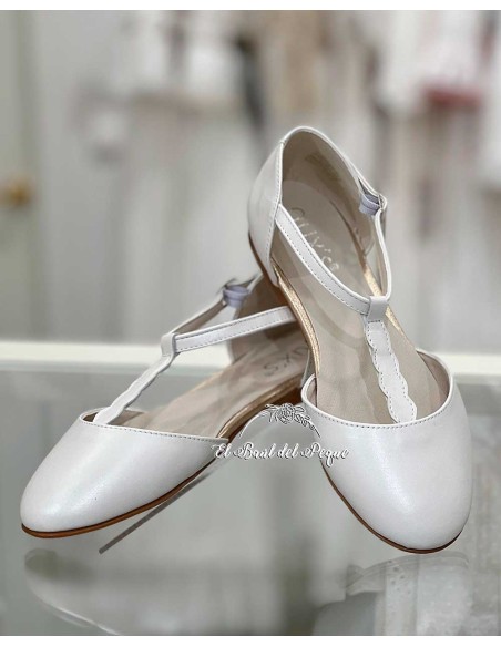 Zapato Comunión Niña Blanco Roto Gux´s Shoes