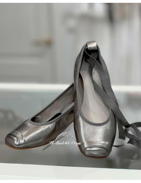 Bailarina Comunión Ceremonia Gris Plomo Gux´s Shoes