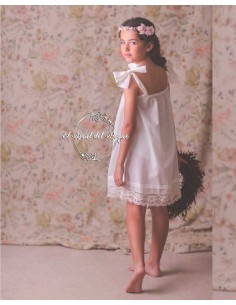Camisón Comunión Artesanía María Luisa Crudo de Bolillo 2