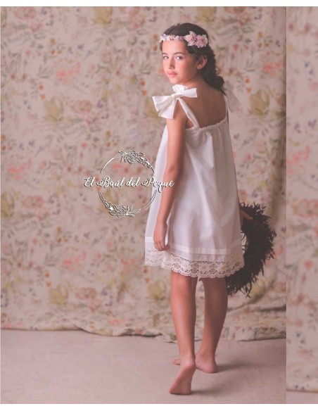 Camisón Comunión Artesanía María Luisa Blanco de Bolillo