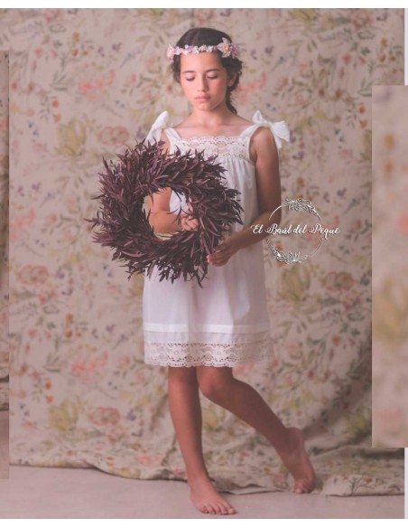 Camisón Comunión Artesanía María Luisa Blanco de Bolillo