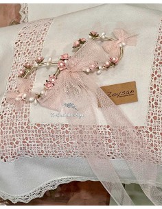 Aplique Pelo ó Cinturón Ceremonia Comunión Zoysan Rosa