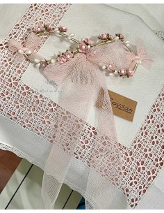 Aplique Pelo ó Cinturón Ceremonia Comunión Zoysan Rosa 2