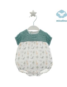 Pelele Niño Bebé Micolino Familia Jade Verde Empolvado